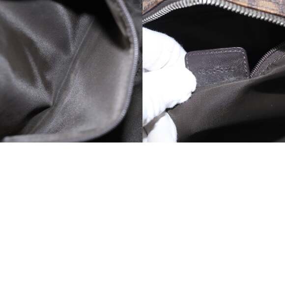 DIOR Romantic Trotter Canvas Shoulder Bag Pvc Brown - Picture 13 of 13